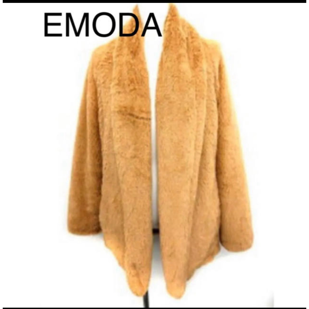 EMODA(エモダ)のEMODA ショールカラーボアコート　美品 レディースのジャケット/アウター(ムートンコート)の商品写真