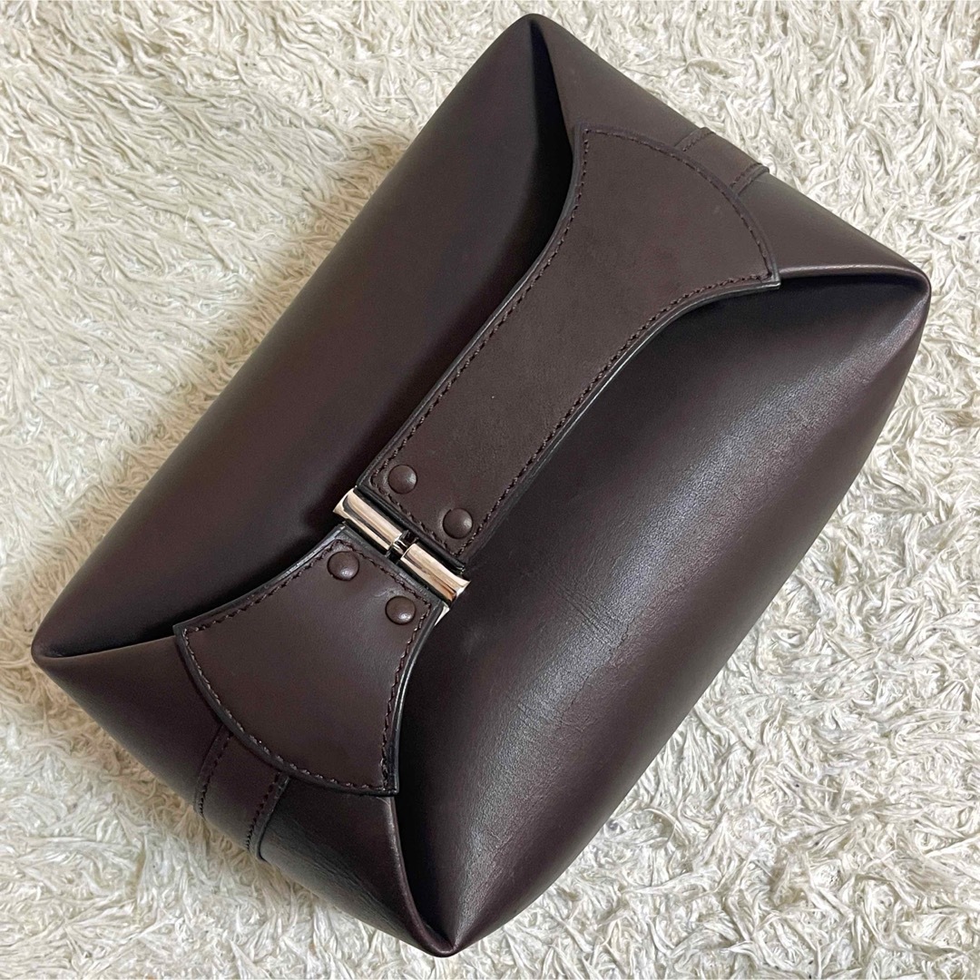 LOEWE(ロエベ)の美品　希少　ロエベ　バニティ　ハンドバッグ　キュービィー　レザー　ブラウン レディースのバッグ(ハンドバッグ)の商品写真