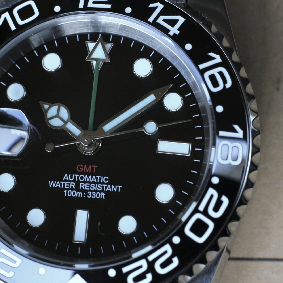 【新品  MOD】 NH34搭載 GMT ノーロゴ 腕時計 9時リューズ メンズの時計(腕時計(アナログ))の商品写真