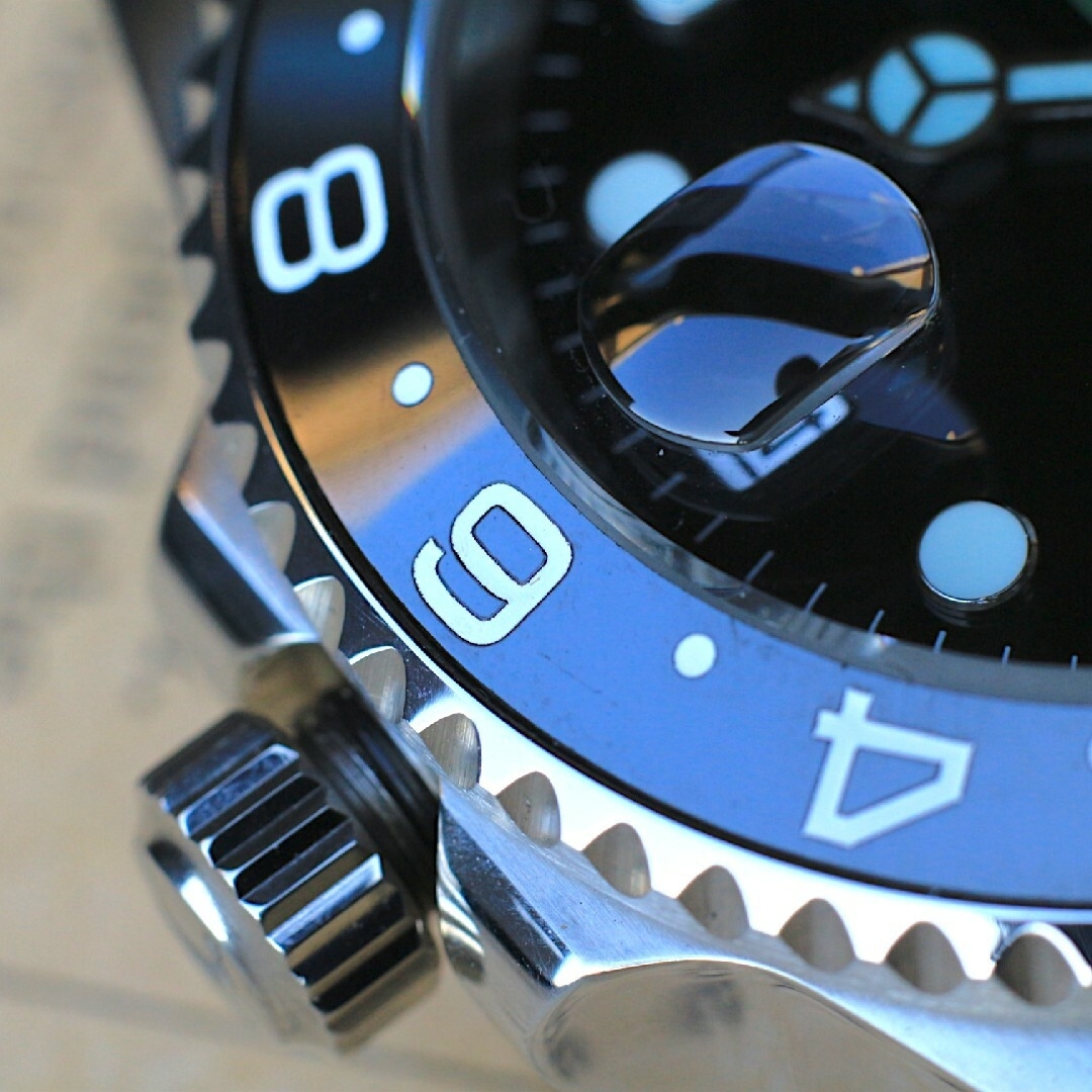 【新品  MOD】 NH34搭載 GMT ノーロゴ 腕時計 9時リューズ メンズの時計(腕時計(アナログ))の商品写真