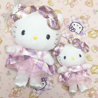 ハローキティ(ハローキティ)のキティ♡ドレスタータン♡ぬいぐるみ♡マスコット♡新品タグ付き(キャラクターグッズ)