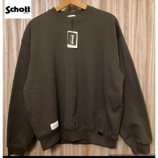 ショット(schott)のschott スウェット未使用品！Lサイズチャコール　 トレーナー　 スウェット(スウェット)