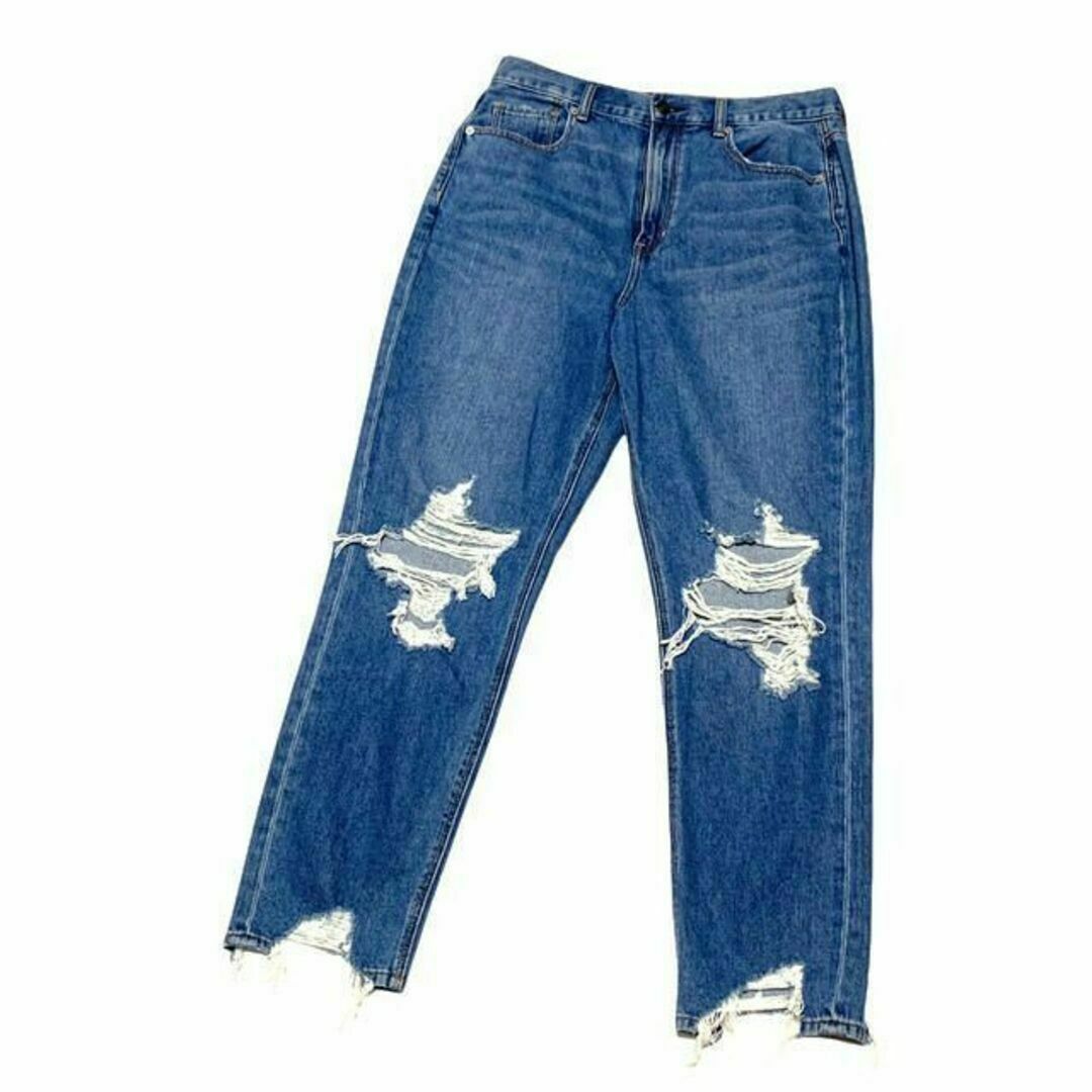 American Eagle(アメリカンイーグル)のアメリカンイーグル MOM JEAN ダメージ加工 US10 ウエスト76cm レディースのパンツ(デニム/ジーンズ)の商品写真