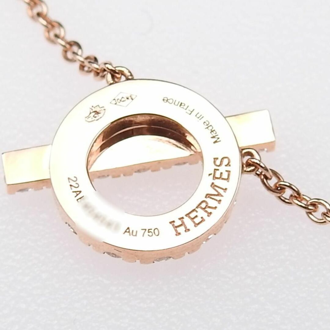 Hermes(エルメス)の美品 HERMES フィネス ネックレス ピンクゴールドxダイヤモンド750PG レディースのアクセサリー(ネックレス)の商品写真