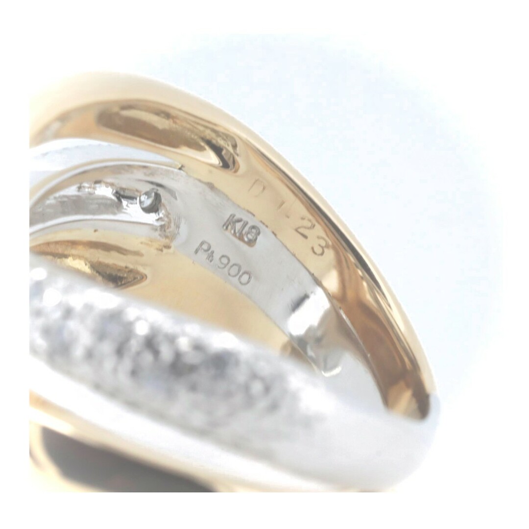 目立った傷や汚れなし 石川暢子 ダイヤモンド リング 指輪 1.23CT 0.11CT 15号 K18YG/PT900(18金 イエローゴールド/プラチナ) レディースのアクセサリー(リング(指輪))の商品写真