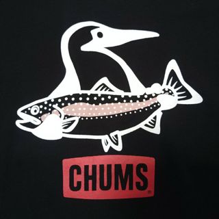 チャムス(CHUMS)のCHUMS　鮭　シャケ　ロンT　長袖　XL　黒(Tシャツ/カットソー(七分/長袖))