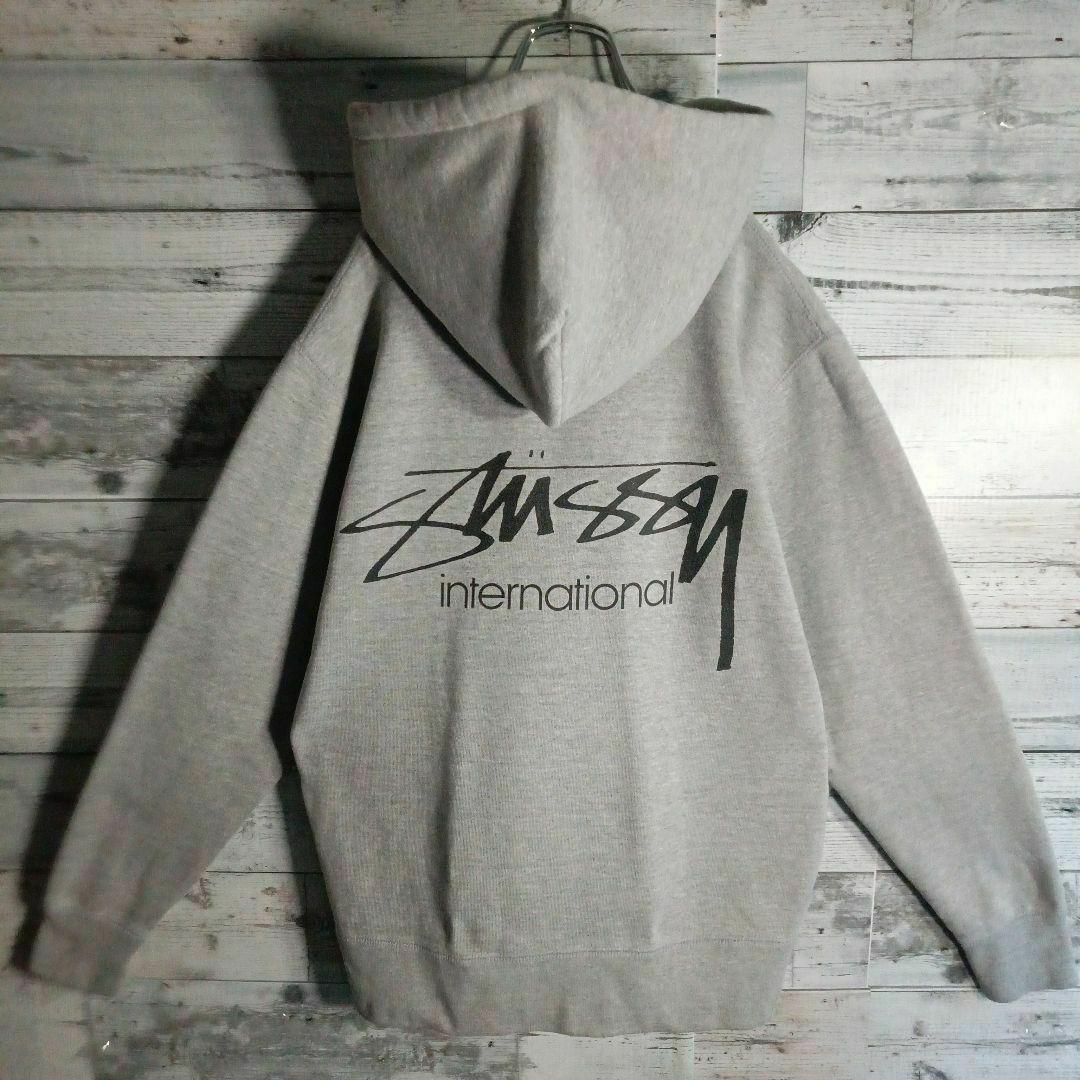 【希少カラー】ステューシー　STUSSY バックビックストックロゴ入パーカー