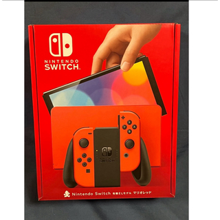 ニンテンドースイッチ(Nintendo Switch)の任天堂スイッチ有機ELモデル マリオレッド 新品未開封 (家庭用ゲーム機本体)
