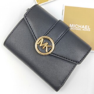 マイケルコース(Michael Kors)のマイケルコース MICHEAL KORS レディース財布 三つ折財布 黒(財布)
