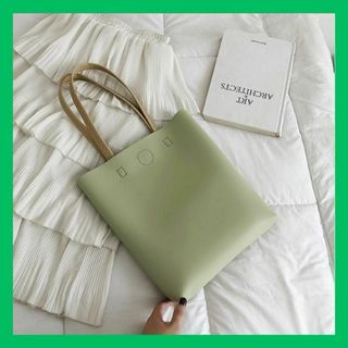 トートバッグ　書類バック　薄手　グリーンバック　軽量　ショルダーバック(トートバッグ)