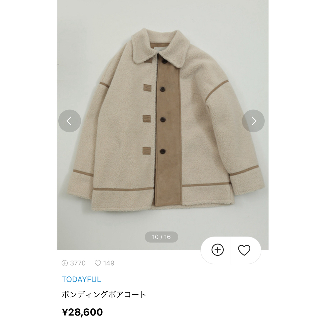 TODAYFUL(トゥデイフル)のtodayful ボンディングボアコート  レディースのジャケット/アウター(ムートンコート)の商品写真