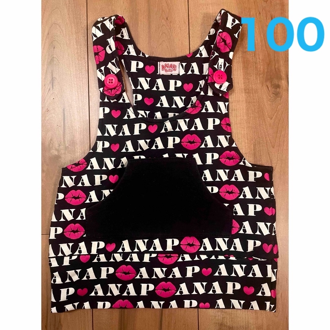 ANAP Kids(アナップキッズ)の⭐️ANAP⭐️LOGO ジャンパースカート　100 キッズ/ベビー/マタニティのキッズ服女の子用(90cm~)(スカート)の商品写真