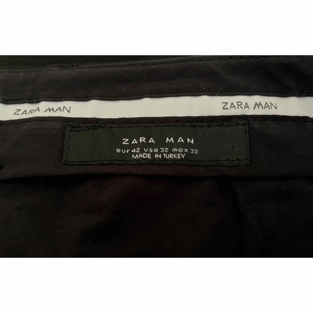 ZARA(ザラ)の【美品】ZARA MAN ザラマン ブラック スラックス  ゆったり Lサイズ メンズのパンツ(スラックス)の商品写真