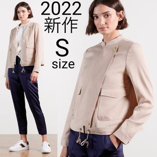 テッドベイカー(TED BAKER)の美品 TED BAKER 2way サテン ドローストリングジャケットブルゾンS(ブルゾン)