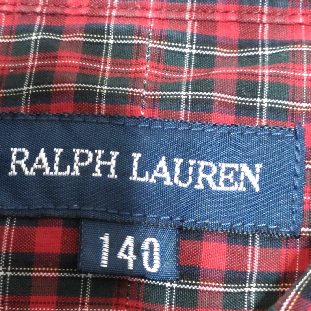 Ralph Lauren(ラルフローレン)のRALPH LAUREN　ブラウス　チェック柄　刻印ボタン　マルチカラー　140 キッズ/ベビー/マタニティのキッズ服女の子用(90cm~)(ブラウス)の商品写真