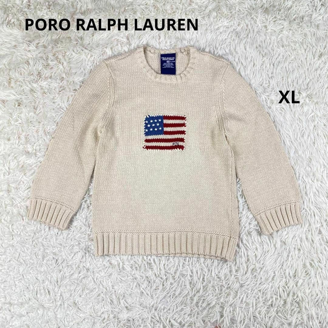 POLO RALPH LAUREN(ポロラルフローレン)の✨大人気✨　PORO RALPH LAUREN ニット　セーター　アメリカ国旗 レディースのトップス(ニット/セーター)の商品写真