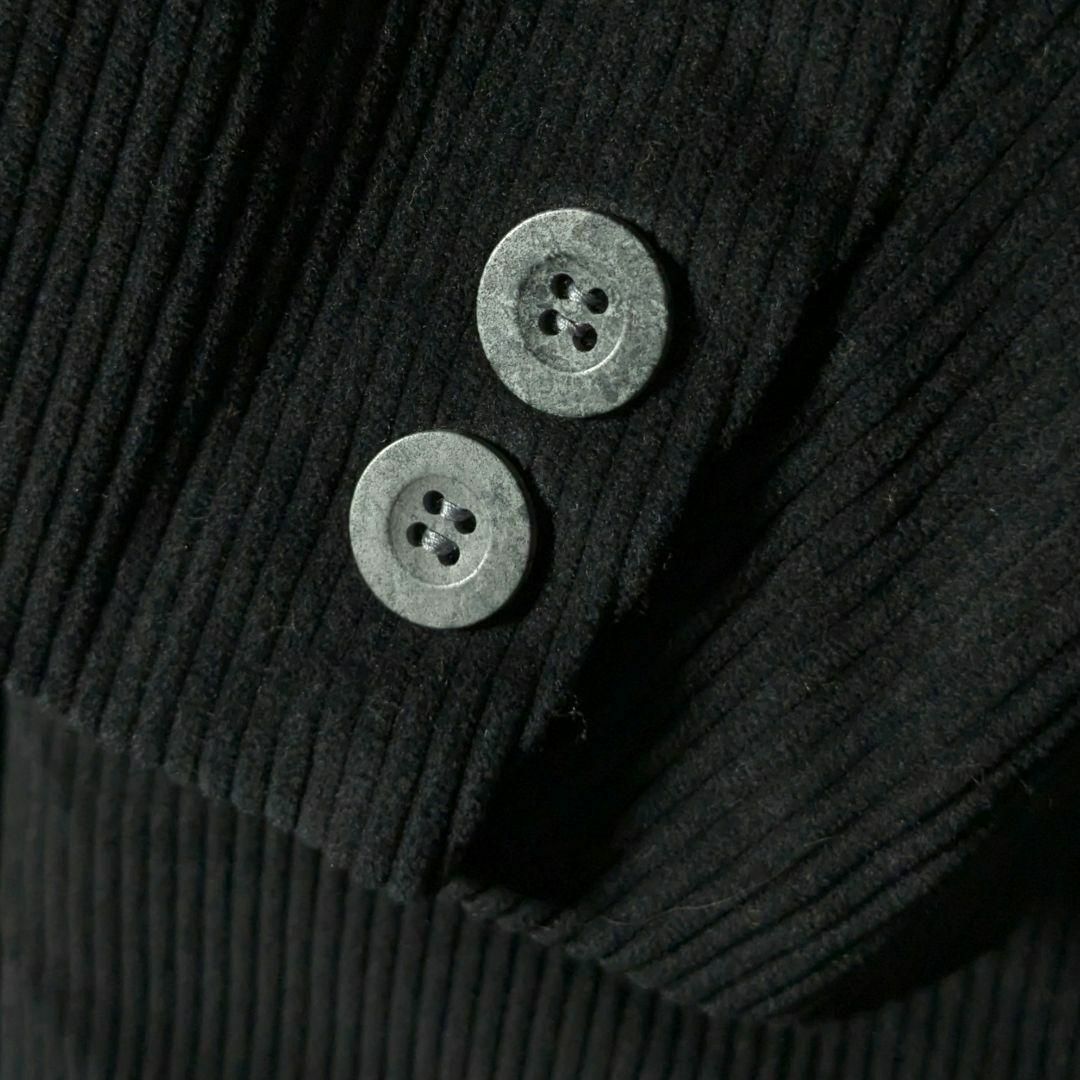 VINTAGE(ヴィンテージ)の【古着】　90s　ビンテージ　コーデュロイ　テーラージャケット　セットアップ　黒 メンズのスーツ(セットアップ)の商品写真