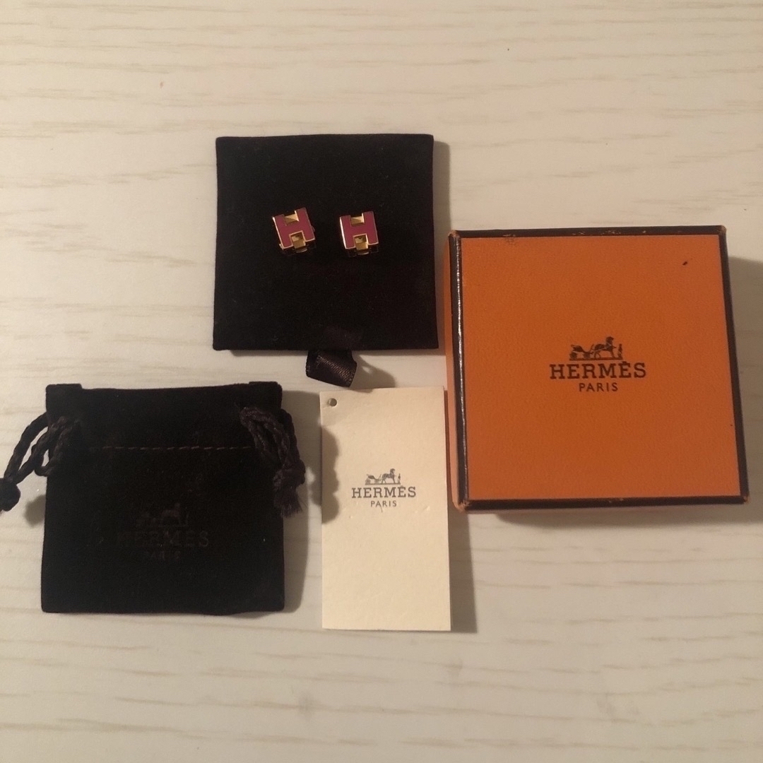 Hermes(エルメス)のHERMES H cube pink pierce💕 レディースのアクセサリー(ピアス)の商品写真