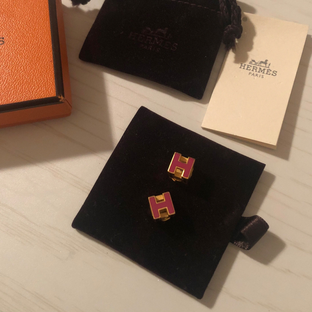 Hermes(エルメス)のHERMES H cube pink pierce💕 レディースのアクセサリー(ピアス)の商品写真