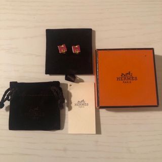 エルメス(Hermes)のHERMES H cube pink pierce💕(ピアス)