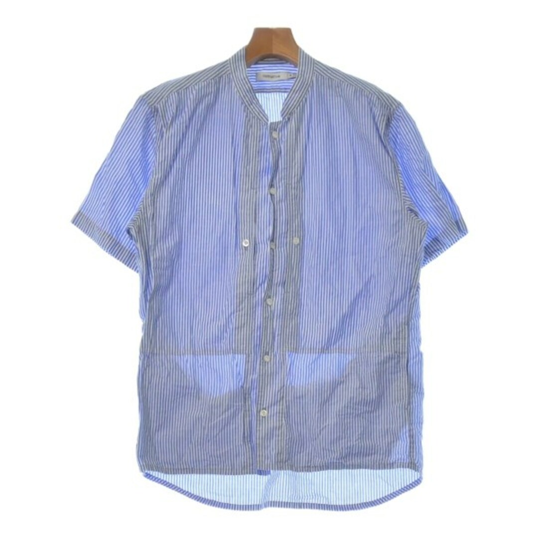 nonnative(ノンネイティブ)のnonnative カジュアルシャツ 2(M位) 青x白(ストライプ) 【古着】【中古】 メンズのトップス(シャツ)の商品写真