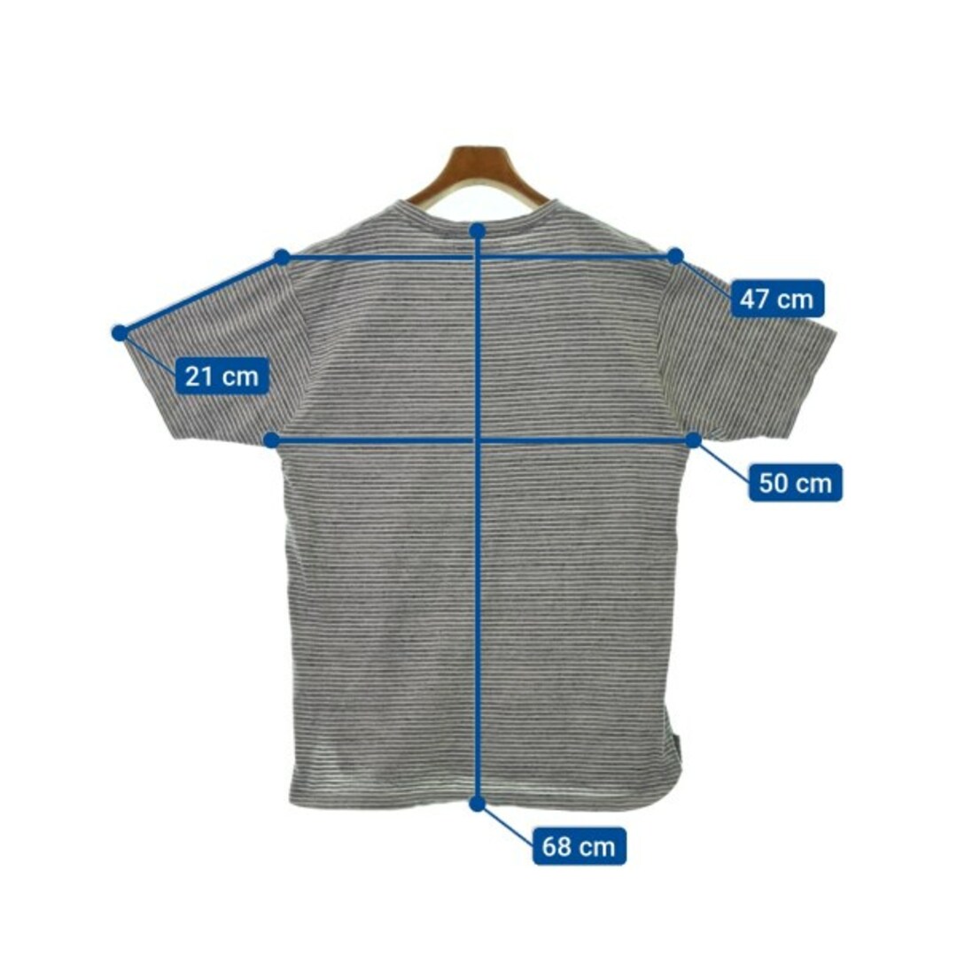 nonnative(ノンネイティブ)のnonnative Tシャツ・カットソー 2(M位) グレーx白(ボーダー) 【古着】【中古】 メンズのトップス(Tシャツ/カットソー(半袖/袖なし))の商品写真