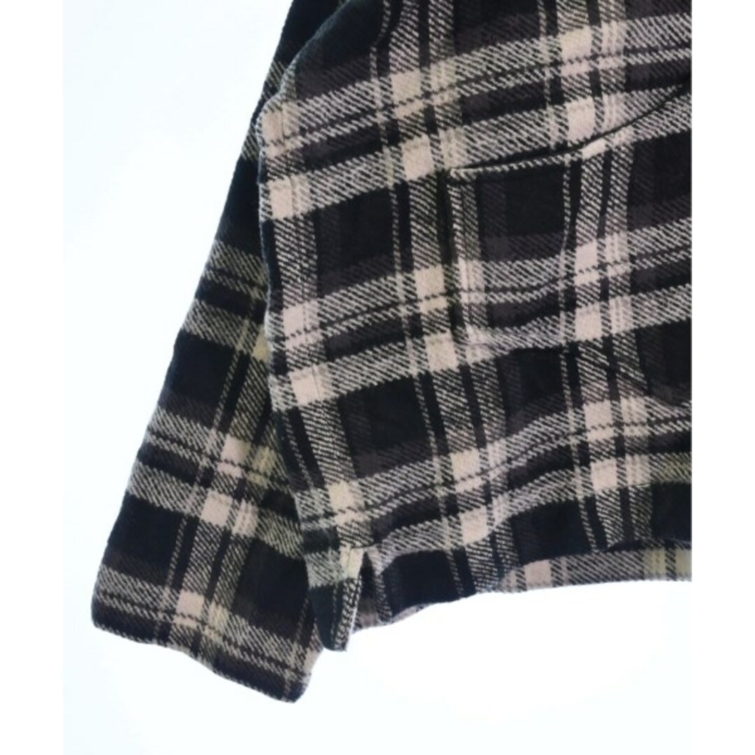 Iroquois(イロコイ)のiroquois カジュアルシャツ 1(S位) 黒x白xグレー(チェック) 【古着】【中古】 レディースのトップス(シャツ/ブラウス(長袖/七分))の商品写真