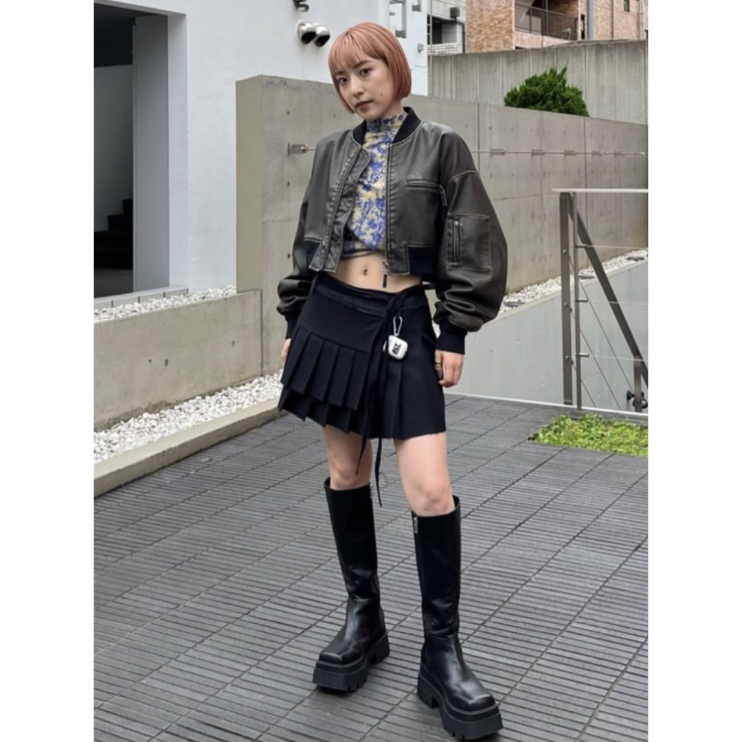 SLY - せいらちゃん着用♡SLY VINTAGE F／LEATHER CROP ブルゾンの通販