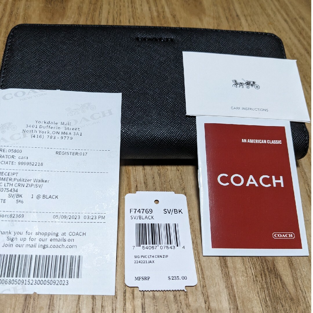 COACH(コーチ)のCOACH 長財布　ラウンドファスナーシンプル黒 メンズのファッション小物(長財布)の商品写真