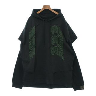 ラフシモンズ(RAF SIMONS)のRAF SIMONS ラフシモンズ パーカー S 黒 【古着】【中古】(パーカー)