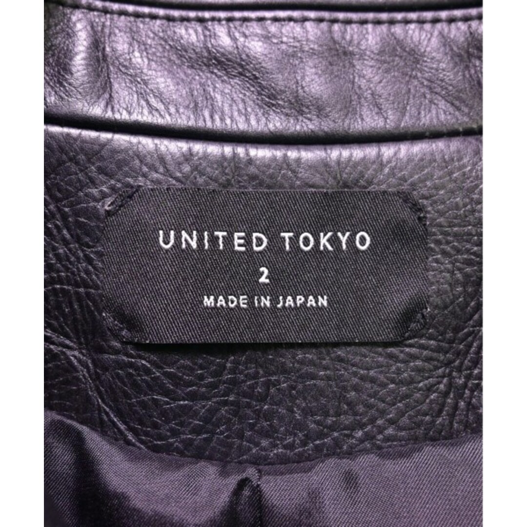 UNITED TOKYO(ユナイテッドトウキョウ)のUNITED TOKYO ユナイテッドトウキョウ ライダース 2(M位) 黒 【古着】【中古】 レディースのジャケット/アウター(ライダースジャケット)の商品写真