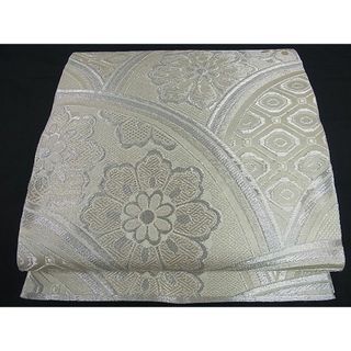 平和屋川間店■全通柄袋帯　立波花文　銀糸　逸品　ut3068(帯)