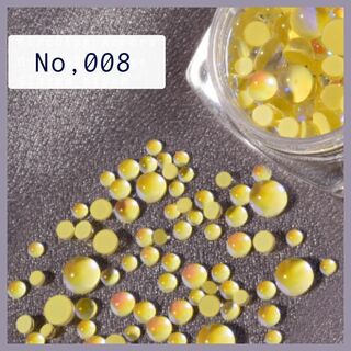 大人気　うるうる 水滴ネイル ネイル パーツ オーロラ 黄色 韓国　DIY(各種パーツ)