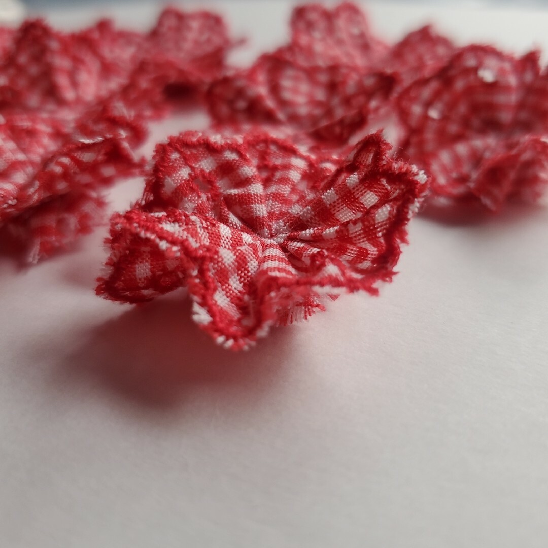 綿　チェック赤 ハンドメイドの素材/材料(各種パーツ)の商品写真
