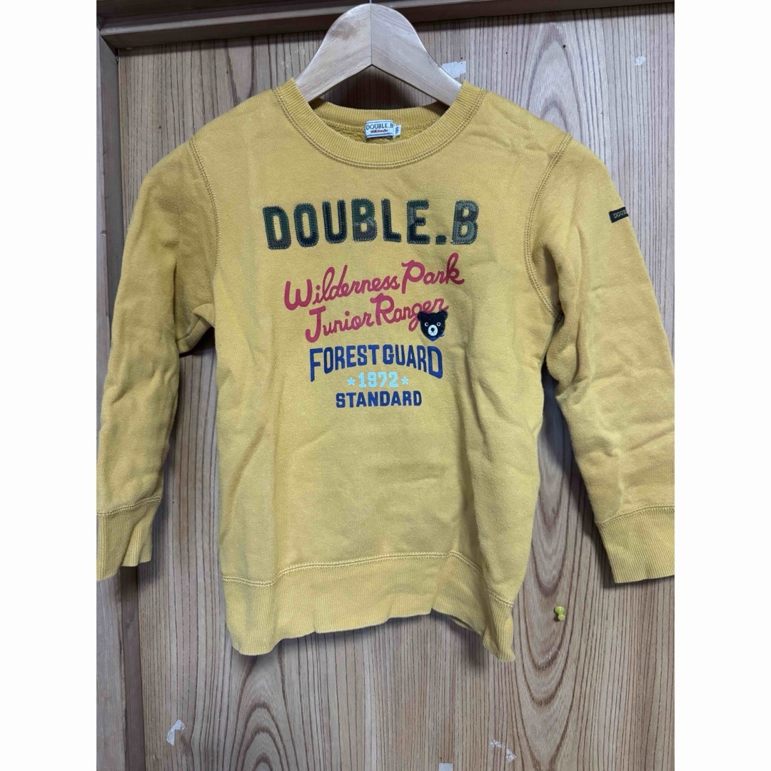 DOUBLE.B(ダブルビー)のからし色トレーナー130 キッズ/ベビー/マタニティのキッズ服男の子用(90cm~)(Tシャツ/カットソー)の商品写真