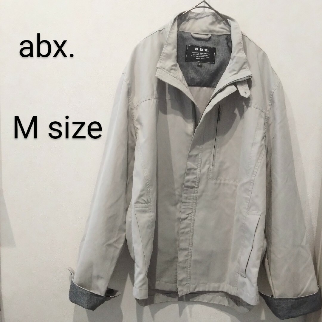 【美品】abx.　裏地付きブルゾン　Mサイズ　グレー | フリマアプリ ラクマ