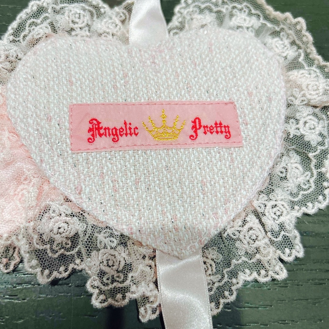 Angelic Pretty(アンジェリックプリティー)のアンジェリックプリティ　ヘッドドレス　あ1 ハート　ツイード　ラインストーン レディースのヘアアクセサリー(その他)の商品写真