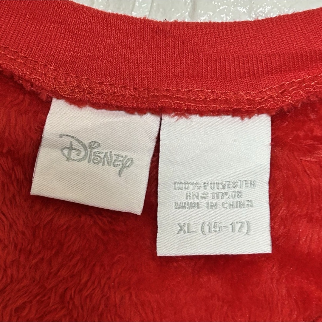 Disney(ディズニー)の【海外古着】ディズニー ミッキーマウス フリーストレーナー 赤 ＸＬ ゆるダボ レディースのトップス(トレーナー/スウェット)の商品写真