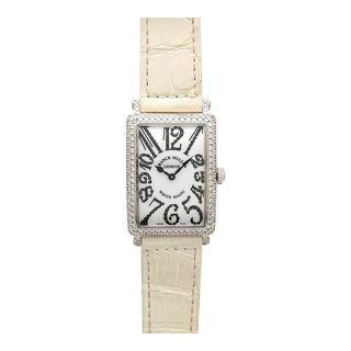 フランクミュラー(FRANCK MULLER)のフランクミュラー ロングアイランド ホワイトマジック 952 QZ D WHITE クオーツ ホワイトゴールド レディース FRANCK MULLER 【中古】 【時計】(腕時計)