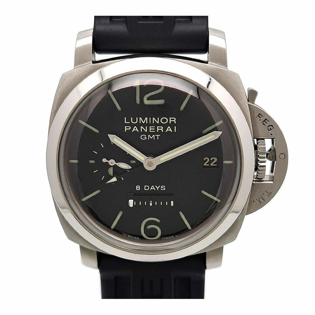 腕時計(アナログ)オフィチーネ パネライ ルミノール 1950 8デイズ GMT PAM00233 手巻き ステンレススティール メンズ OFFICINE PANERAI  【時計】