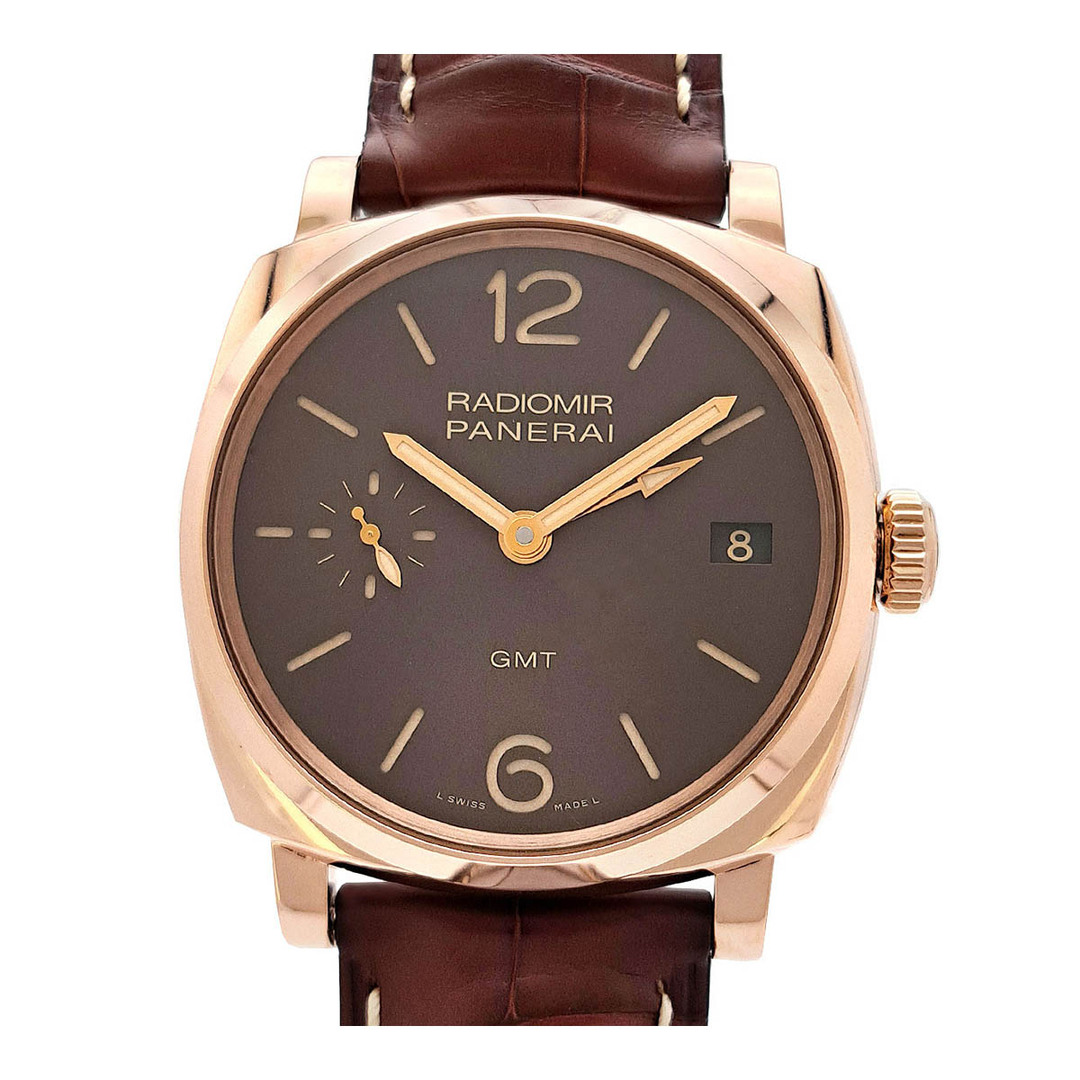 OFFICINE PANERAI(オフィチーネパネライ)のオフィチーネ パネライ ラジオミール 1940 3デイズ GMT PAM00570 手巻き ピンクゴールド メンズ OFFICINE PANERAI 【中古】 【時計】 メンズの時計(腕時計(アナログ))の商品写真