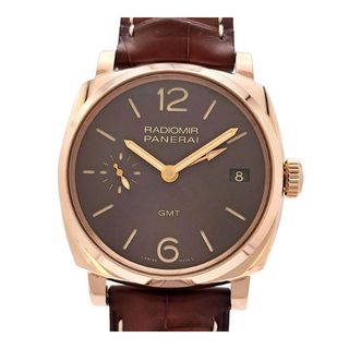 オフィチーネパネライ(OFFICINE PANERAI)のオフィチーネ パネライ ラジオミール 1940 3デイズ GMT PAM00570 手巻き ピンクゴールド メンズ OFFICINE PANERAI 【中古】 【時計】(腕時計(アナログ))