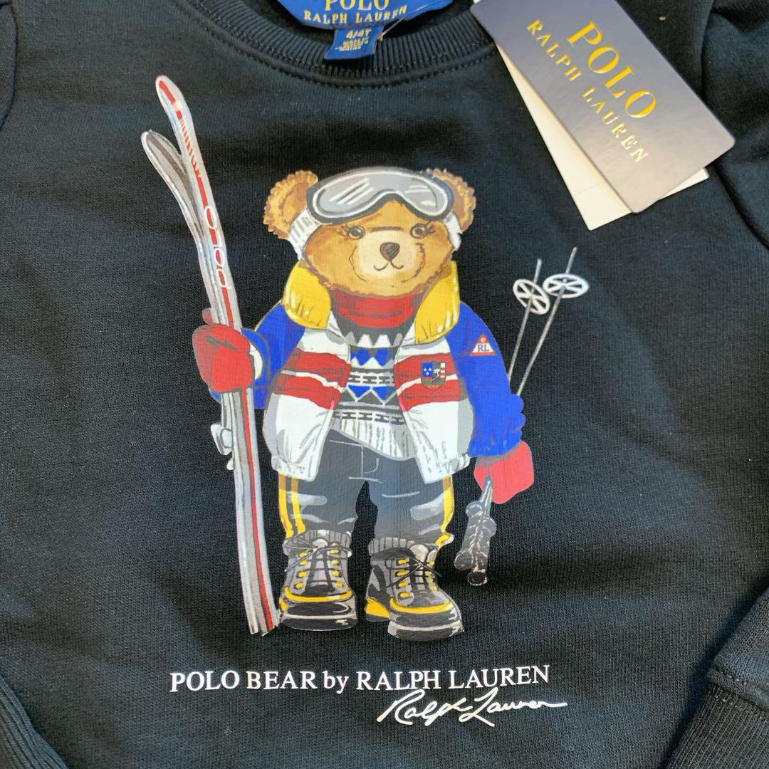 Ralph Lauren(ラルフローレン)の【新品】ラルフローレン ポロベア トレーナー ブラック 6X  キッズ/ベビー/マタニティのキッズ服女の子用(90cm~)(カーディガン)の商品写真