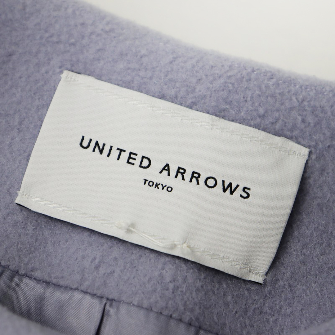 UNITED ARROWS(ユナイテッドアローズ)のユナイテッドアローズ UNITED ARROWS UWSC W/N ノーカラー コート 36/ライラック メルトンウール素材 ロング丈-.【2400013709712】 レディースのジャケット/アウター(その他)の商品写真