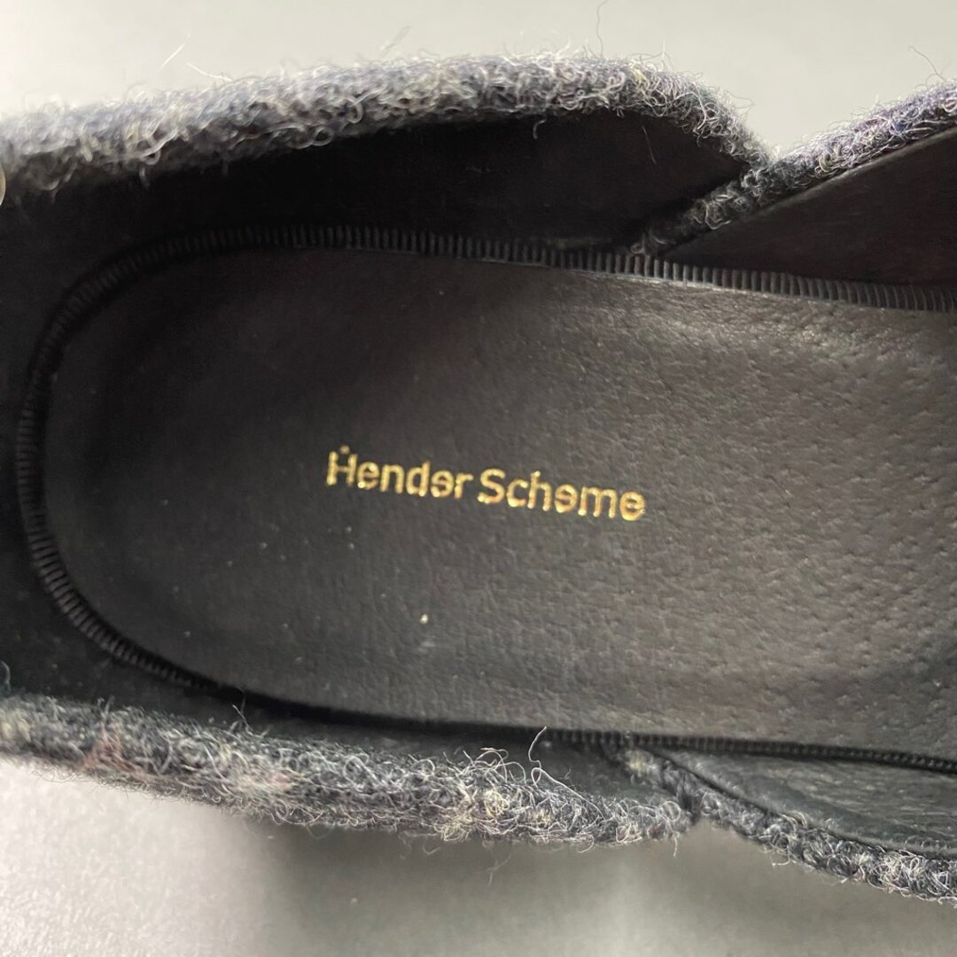 Hender Scheme(エンダースキーマ)の1a31 《美品》 Hender Scheme エンダースキーマ Fl-Kat Kate フラットシューズ ミュール スリッポン グレー レディース ハウンドトゥース 千鳥格子 レディースの靴/シューズ(ローファー/革靴)の商品写真