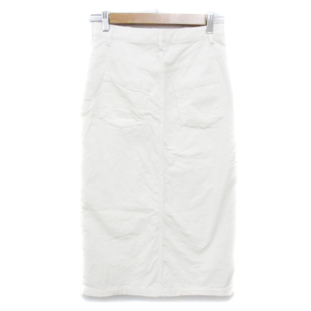 AG by aquagirl(エージーバイアクアガール)のエージーバイアクアガール コーデュロイスカート タイトスカート ミモレ丈 L 白 レディースのスカート(ひざ丈スカート)の商品写真