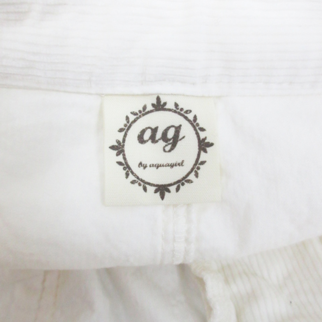 AG by aquagirl(エージーバイアクアガール)のエージーバイアクアガール コーデュロイスカート タイトスカート ミモレ丈 L 白 レディースのスカート(ひざ丈スカート)の商品写真