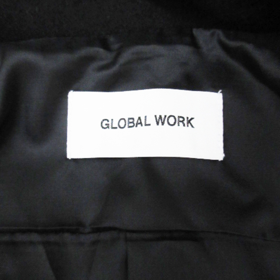GLOBAL WORK(グローバルワーク)のグローバルワーク Pコート ピーコート ショート丈 オープンカラー S 黒 メンズのジャケット/アウター(ピーコート)の商品写真