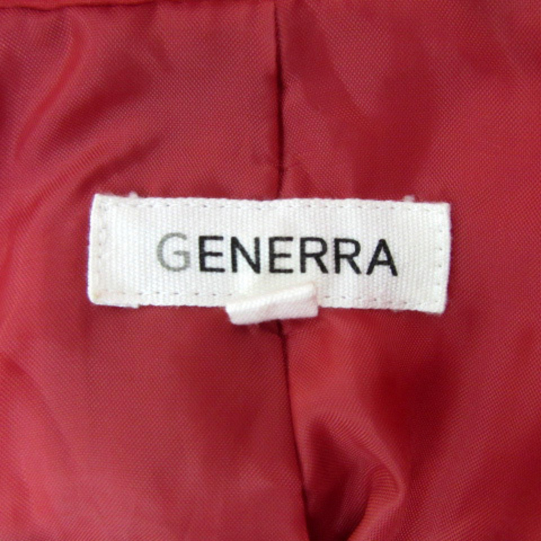 GENERRA(ジェネラ)のジェネラ スプリングコート ステンカラーコート ロング丈 無地 4 赤 レッド レディースのジャケット/アウター(スプリングコート)の商品写真