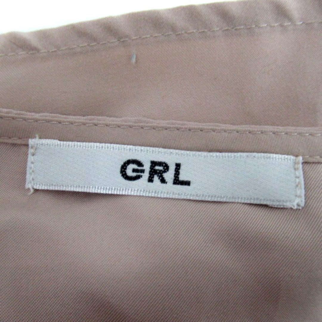 GRL(グレイル)のグレイル GRL ブラウス カットソー 長袖 Vネック 無地 F ピンクベージュ レディースのトップス(シャツ/ブラウス(長袖/七分))の商品写真